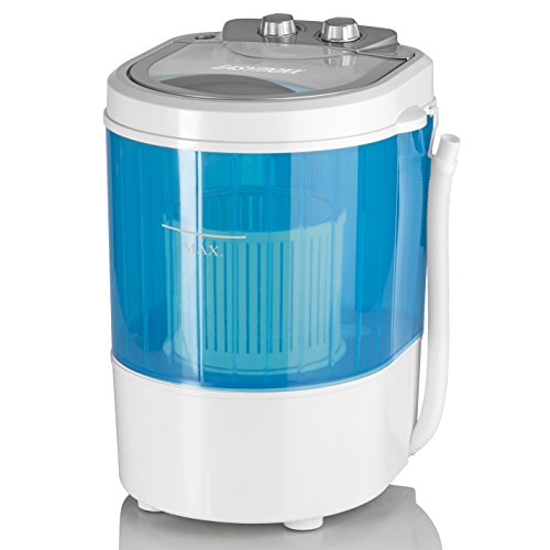 EASYmaxx Mini-Waschmaschine ideal zum Waschen unterwegs | Kompakte Waschmaschine mit Wasch- und Schleudertimer, bis 3kg Wäsche | Leicht zu verstauen und transportieren, ideal für Camping und Reisen