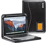 Broonel - Contour Serie – Schutzhülle aus schwarzem Leder für Laptop – kompatibel mit Acer Swift Go 14 Zoll Laptop