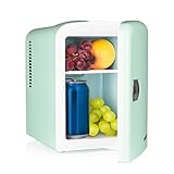 GOURMETmaxx Mini-Kühlschrank Retro | Bar Kühlschrank für Getränke und Snacks | Minibar zum Kühlhalten von Alkohol, Essen oder Erfrischungsgetränken (Mint)