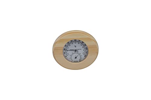 Sauna Thermometer Hygrometer im Holzgehäuse