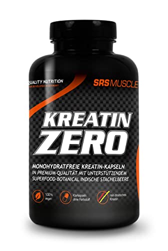 SRS Muscle - Kreatin Zero, 120 Kapseln | monohydratfrei | mit Creapure® AH und coffeinfreiem Emblic Boost | deutsche Premiumqualität