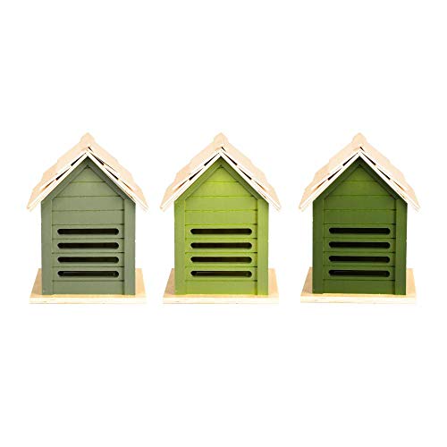 Rivanto® Grüntöne Serie Marienkäferhaus, farbig sortiert, verschiedene Grüntöne, hellgrün/grün/dunkelgrün, Farbwahl nicht möglich