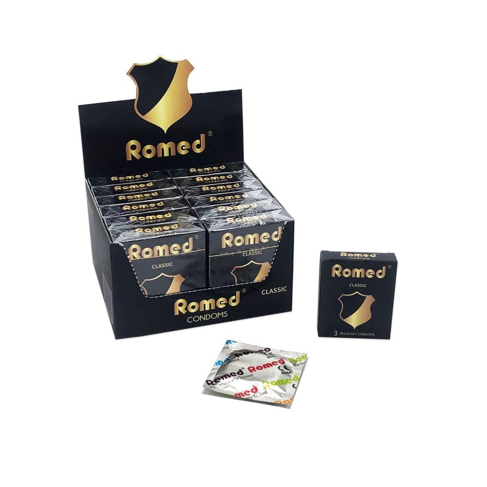 Romed Kondome Classic, mit Reservoir, Latex, 3er Pack (48 x 3er Pack = 144 Stück)