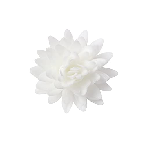 Dekora - 18 Essbare Blumen für Torte aus Esspapier - Essbare Oblaten für Torten aus Esspapier - Tortendeko Essbar - Weiß - 5,5 cm