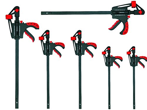 Proteco-Werkzeug® Set 6 Teile Schnellspannzwingen 300/450 / 600 mm Einhandzwingen Spreizzwingen Spannzwingen Schraubzwingen