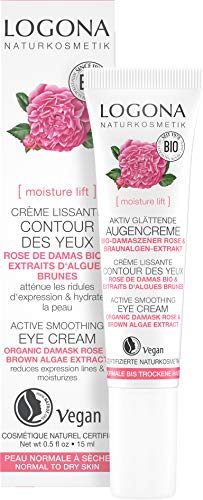 Logona Moisture Lift Active Smoothing Eye Cream Organic Damast Rose