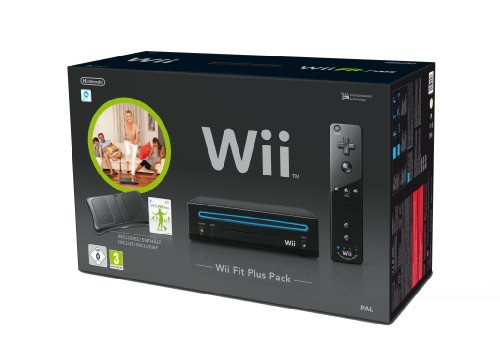 Nintendo Wii "Wii Fit Plus Pack" - Konsole inkl. Wii Fit Plus + Balance Board, schwarz