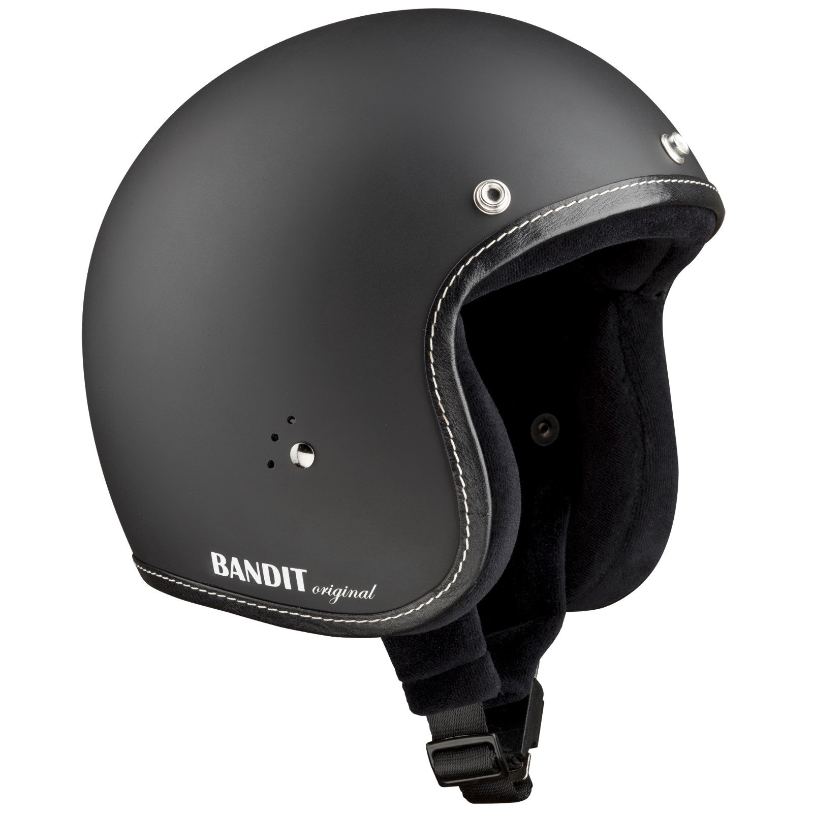 Bandit Helmets Premium Jet kleine Bauweise Futter Baumwolle, Größe:S(55-56cm), Farbe:mattschwarz