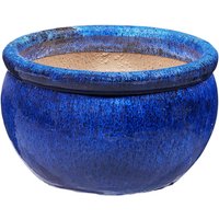 SILEX Pflanzkübel »Rondo«, Höhe: 28 cm, blau, Keramik