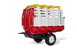 Rolly Toys 122479 Tretfahrzeuge rollyHaywagon Pöttinger Anhänger für Trettraktor (von 3-10 Jahre, Automatikverriegelung, kippbar), Rot