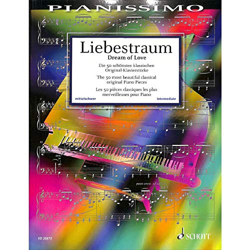 Die 50 schönsten klassischen Original-Klavierstücke aus Barock, Klassik, Romantik und Moderne - Reihe Pianissimo von Hans-Günter Heumann - (mit bunter herzförmiger Notenklammer)