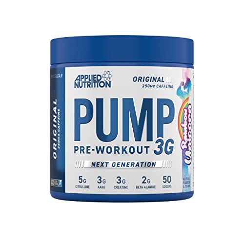 Applied Nutrition Pump 3G Pre Workout - Energy, Focus & Performance (375g - 25 Servings) (Rainbow Unicorn)