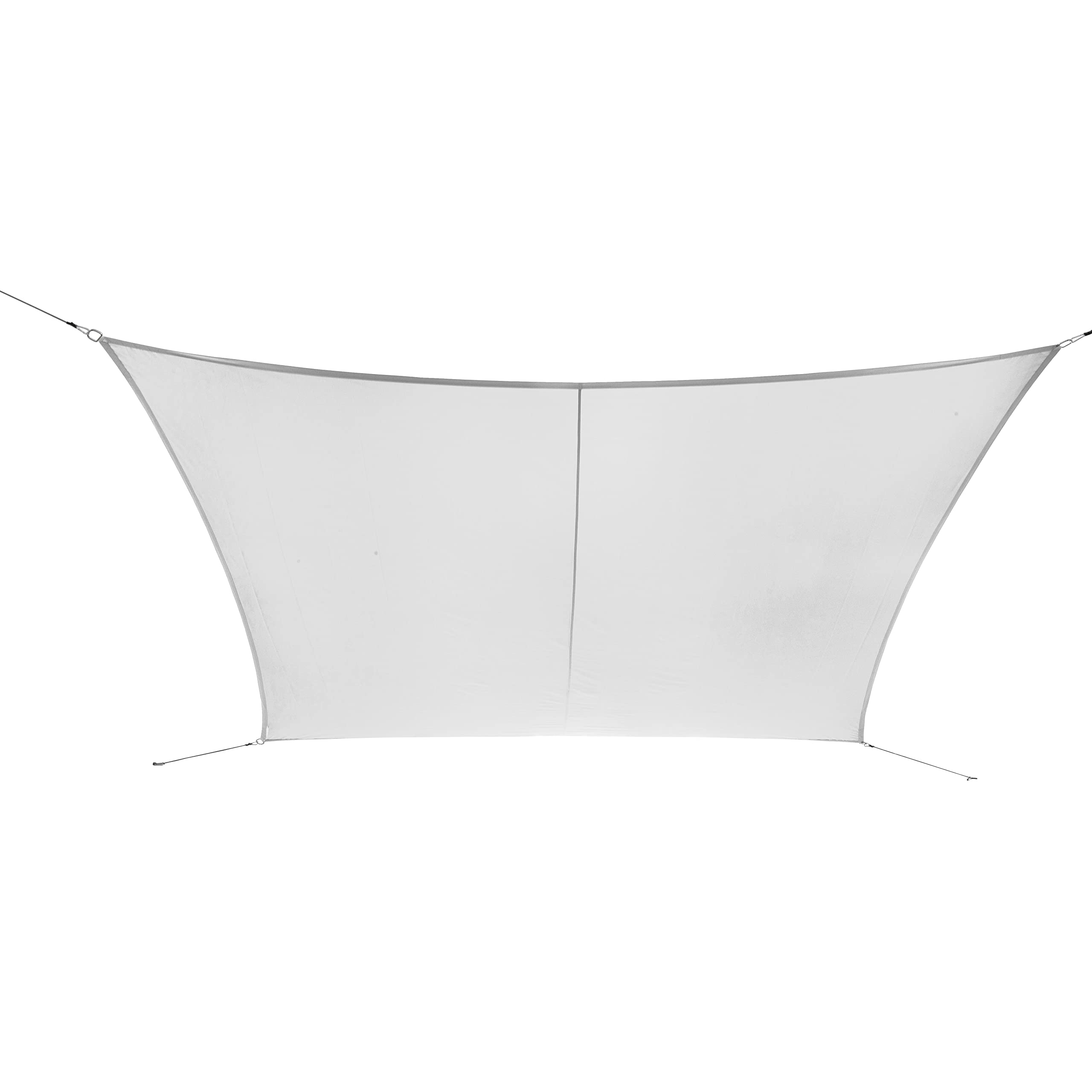 Ribelli Sonnensegel - mit Spannseilen zur Befestigung - Alternative zum Sonnenschirm Größen bis 8 Meter - Eisenringe für erhöhte Stabilität - UV30+ (2x4m, Weiß)