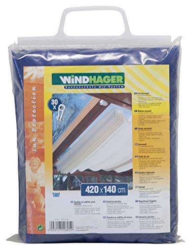 Windhager Sonnensegel für Seilspanntechnik, Uni-Blau, 270 x 140 cm