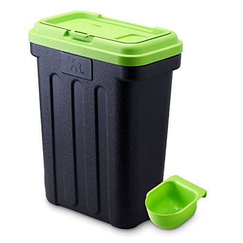 Maelson Dry Box - schwarz / grün - Vorratsbehälter für Trockenfutter, 15 kg
