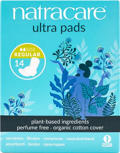 Natracare Pads Ultra With Wings 14 ct, 4 boxes (56 Pads total)