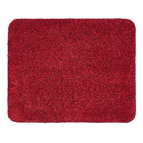 ASTRA waschbarer Fußabstreifer Baumwolle – saugstarker Schmutzfang Entra – rutschfeste Matten – (60 x 75 cm – rot)