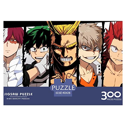 300 Teile My Hero Academia Puzzles Für Erwachsene Teenager Anime Stress Relief Familie Puzzle Spiel Wandkunst 300 Stück Puzzle Pädagogisches Spiel Spielzeug Geschenk 300pcs (40x28cm)