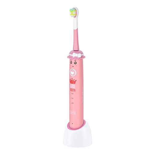 Teesa Sonic Junior Schallzahnbürste Elektrische Schallzahnbürste für Kinder Kinderzahnbürste Zahnbürste (Girl Schallzahnbürste)
