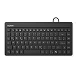 KeySonic KSK-3230IN (DE) Wasser-/Staubdichte Mini-Tastatur (USB-kabelgebunden) aus Silikon mit 12 Funktionstasten (schwarz)
