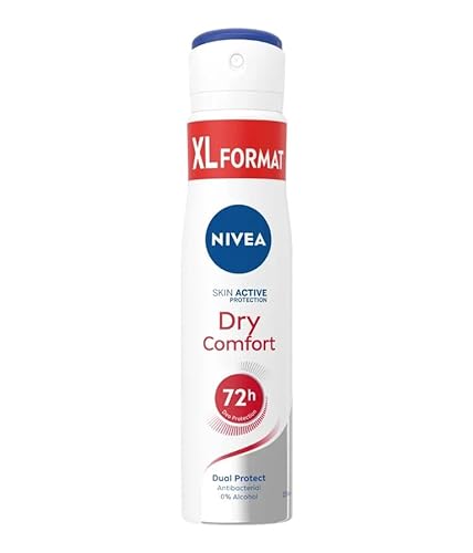 6er Pack - Nivea Deospray, Antibakterielle Wirkstoffe, 0% Alkohol - Dry Comfort - 250ml