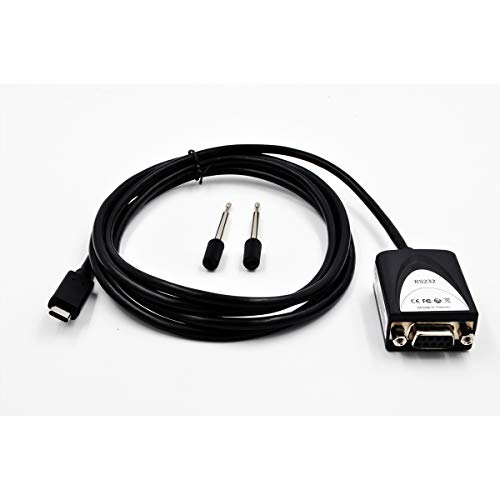 Exsys EX-2311-2F USB 2.0 C Stecker auf 1x Seriell RS-232 1.8 m Kabel mit 9 Pin Buchse LED Anzeige Schwarz