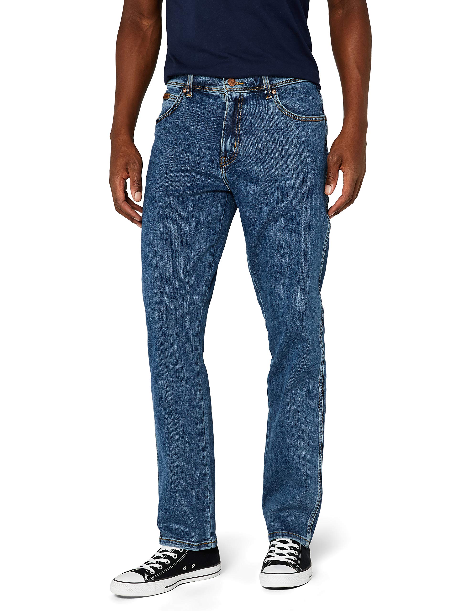 Wrangler Herren Texas Low Stretch Straight Jeans, Stonewash, 38W / 32L