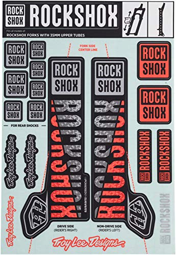 Rockshox Unisex - Erwachsene Troy Lee Designs Federgabel Dekor Kit, Mehrfarbig, One Size