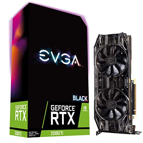 EVGA GeForce RTX 2080 Ti Black Edition Gaming, 11 GB GDDR6, Dual HDB Lüfter & RGB LED Grafikkarte 11G-P4-2281-KR (Renewed)