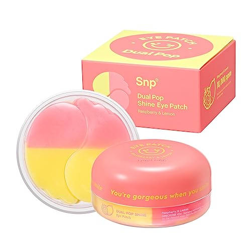 SNP Dual Pop Under Eye Patches Maske, Augenmasken und Behandlung für geschwollene Augen, verbessern Festigkeit und Hautbild, 30 Stück für Männer und Frauen (Vital Glanz)