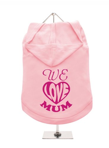 "Mütter Tag: Wir Love Mum" UrbanPup Hunde-Hoodie Hoodie (Pink/Fuchsia)