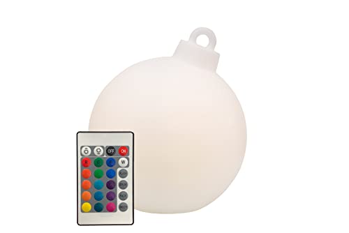 8 seasons design Shining Christmas Ball LED Weihnachtskugel (33 cm, weiß) mit Farbwechsler (15 Farben), inkl. Leuchtmittel, als Weihnachts-Deko, Winter-Deko, für außen und innen