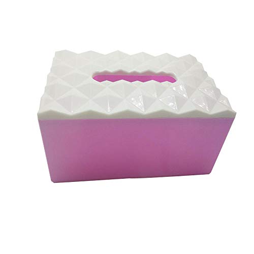 ZXGQF Tissue Box Kunststoff Papier Handtuchhalter Für Zuhause BüroAuto Dekoration Hotelzimmer Tissue Box Halter, Pink