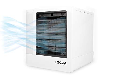 JOCCA 1228 3 in 1 USB tragbare Mini-Klimaanlage, Luftbefeuchter, Luftreiniger mit 4 Farben LED Nacht, Polypropylen, Weiß