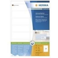HERMA SuperPrint - Adressetiketten - weiß - 38,1 x 99,1 mm - 1400 Stck. (100 Bogen x 14) (4678)