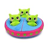 YUDICP Pet – Space Paws UFO |Squeaky Hide and Seek Plush Dog Toys | Cute Interactive Plush Puzzle Toys for Small Medium Dogs