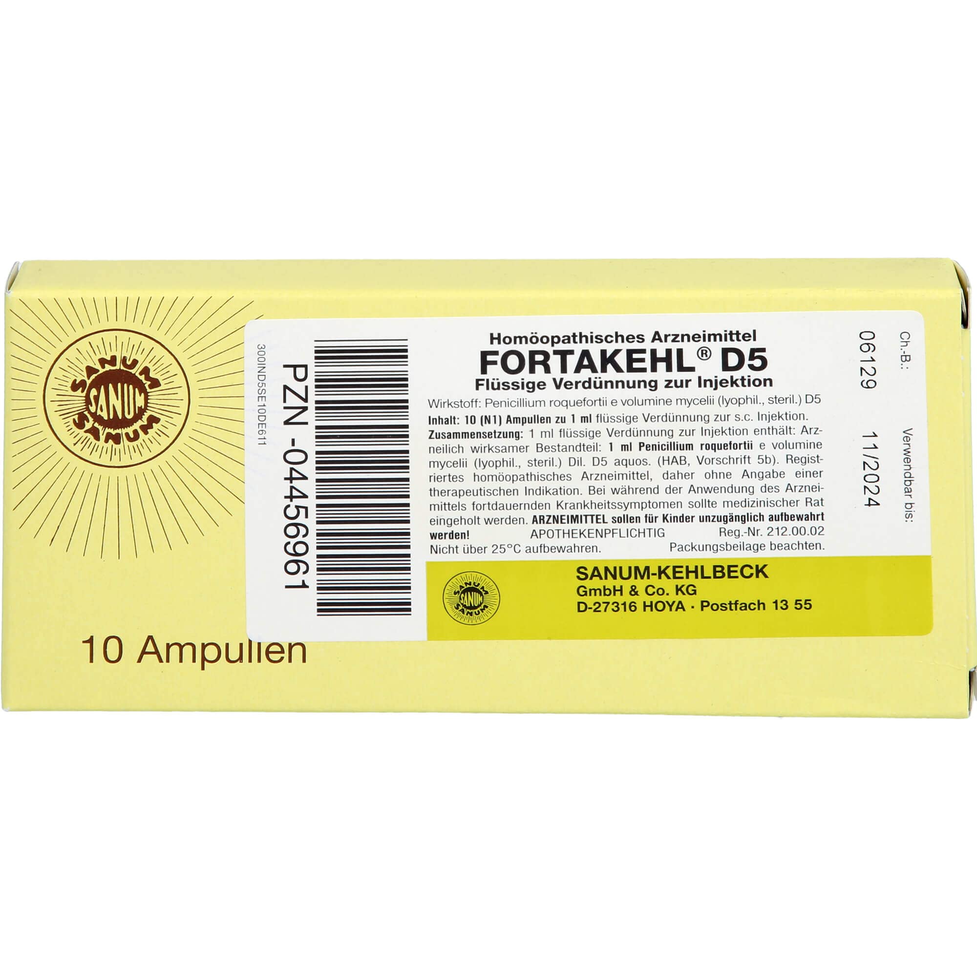 FORTAKEHL D 5 Ampullen 10X1 ml