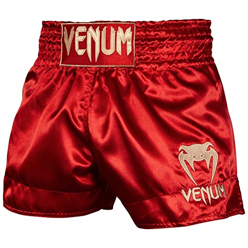Venum Classic Thaibox Shorts, Rot/Gold, S