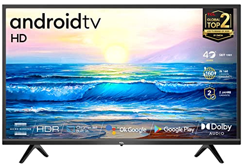 TCL 32S5209 LED Fernseher 80 cm (32 Zoll) Smart TV (HD, Android TV, HDR, Micro Dimming, Dolby Audio, Google Assistant, Chromecast & Google Home)