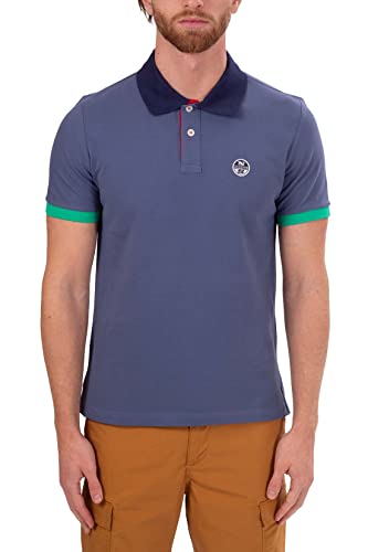 NORTH SAILS - Men's regular polo shirt with colorblock details - Size L