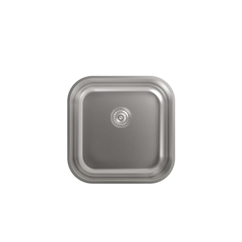 Cata | Küchenspüle unter Arbeitsplatte | 1 Eimer | Modell CBP 40-40 /A | Quadratischer Eimer |Möbelbau 50 cm | Tiefe 20 cm | Edelstahl