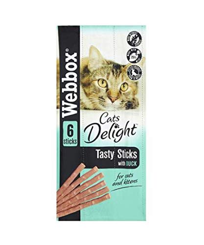 Webbox Cats Delight Tasty Sticks mit Ente, 6 Stück, 30 g, 12 Stück