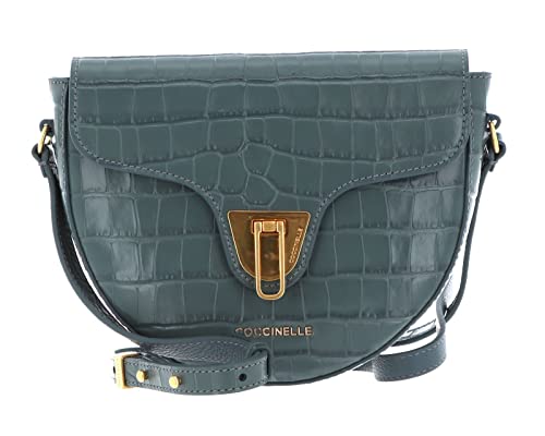 Coccinelle Beat Croco Shiny Soft Crossover Bag Shark Grey
