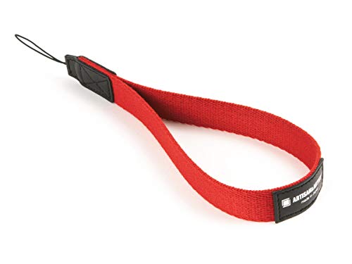 Artisan & Artist ACAM-296 RED Premium Textil-Kamera-Handschlaufe mit Schlaufenanschluss