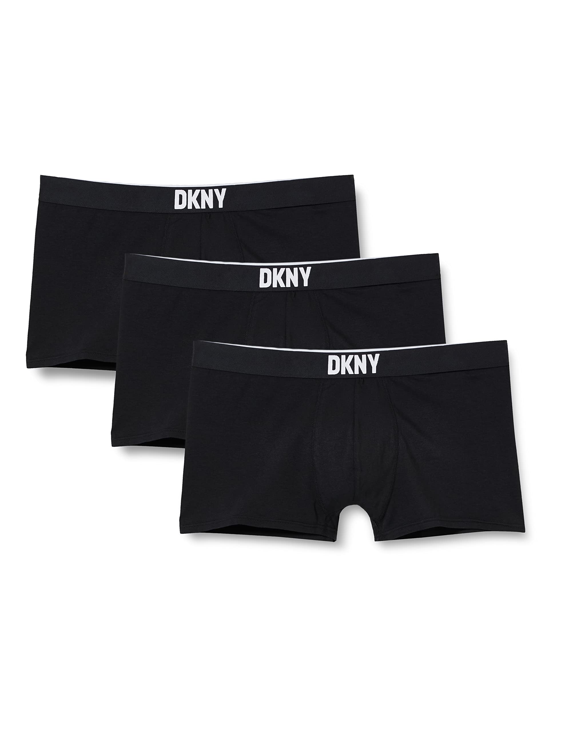 DKNY Men's Boxer Briefs, Black, XL (3er Pack)