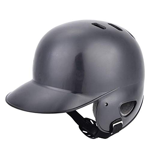 Sport Batter Helm, Schlagfestigkeit Baseball Batting Schutzhelm Cap Open Face(schwarz)