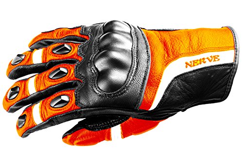 Nerve KQ12 Touring Handschuhe, Schwarz/Neonorange, 10