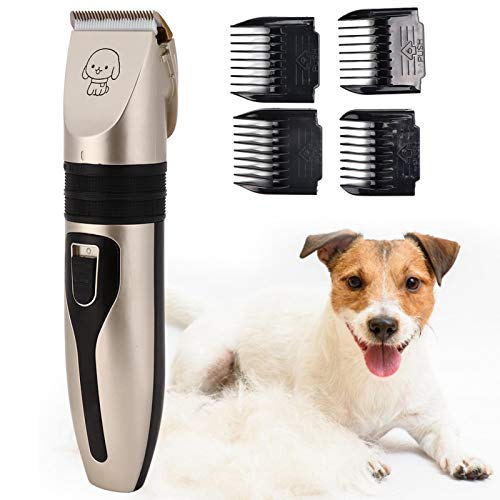 DAUERHAFT Elektrische Hundeschneidemaschinen, USB wiederaufladbar, mit runder Messerkante, Hundepflegezubehör(Standard)