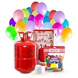 Party Factory Ladenburg Helium Flasche für 50 Luftballons Ballons inkl. 50 Ballons