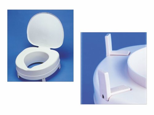 Toilettensitzerhöher Plus 15cm, mit Deckel - Toilettensitz Toilettensitzerhöhung Wcstuhl